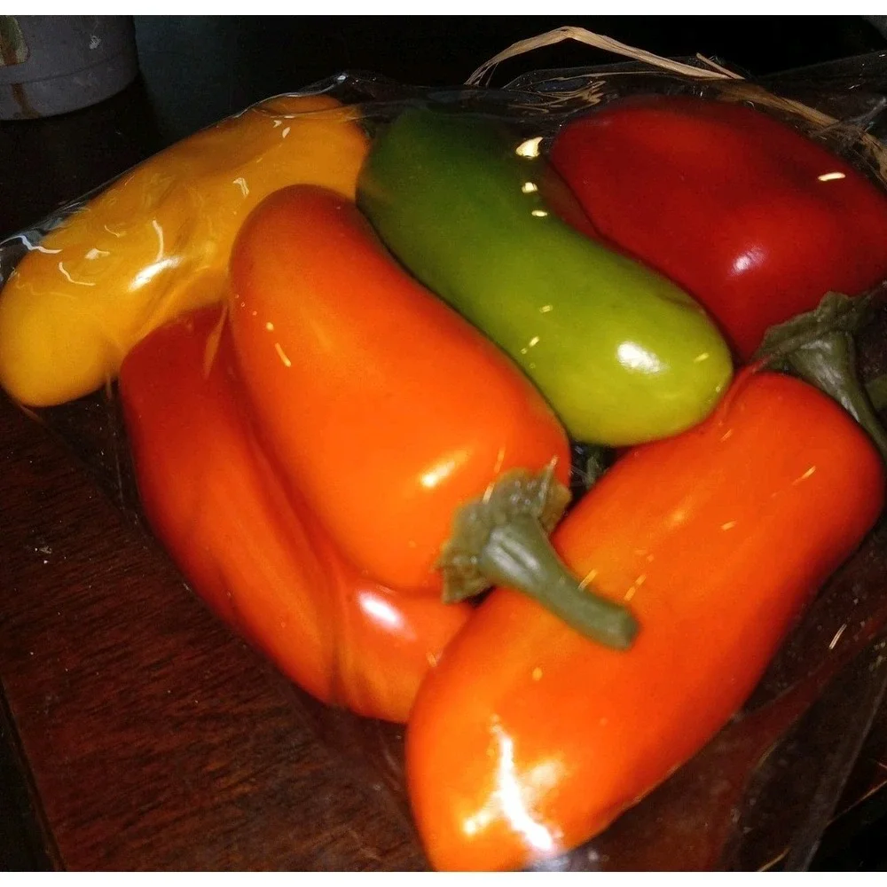 8‎ Artificial Chile Peppers Decorative Vegetable Fake Home Decor Farmhouse NEW